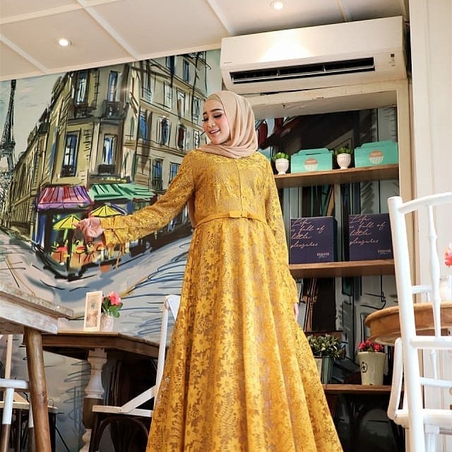 Gamis Jumbo / Maxi Brukat Adriana ld94