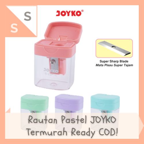 

[simplyshop] Rautan / Serutan Pensil / Pencil Sharpener JOYKO ORIGINAL B-23PTL Japan Pastel Color Lilac Pink Tosca Blue Alat Tulis Kantor Anak