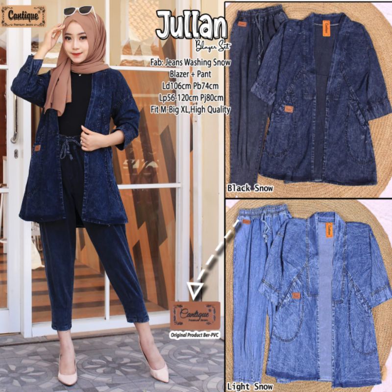 jullan blazer set jeans by cantique