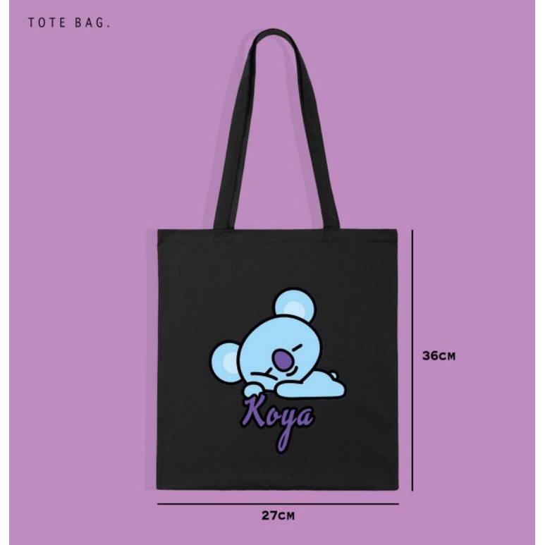 TOTE BAG KARAKTER BT21/TOTEBAG BTS/TOTEBAG KANVAS MURAH