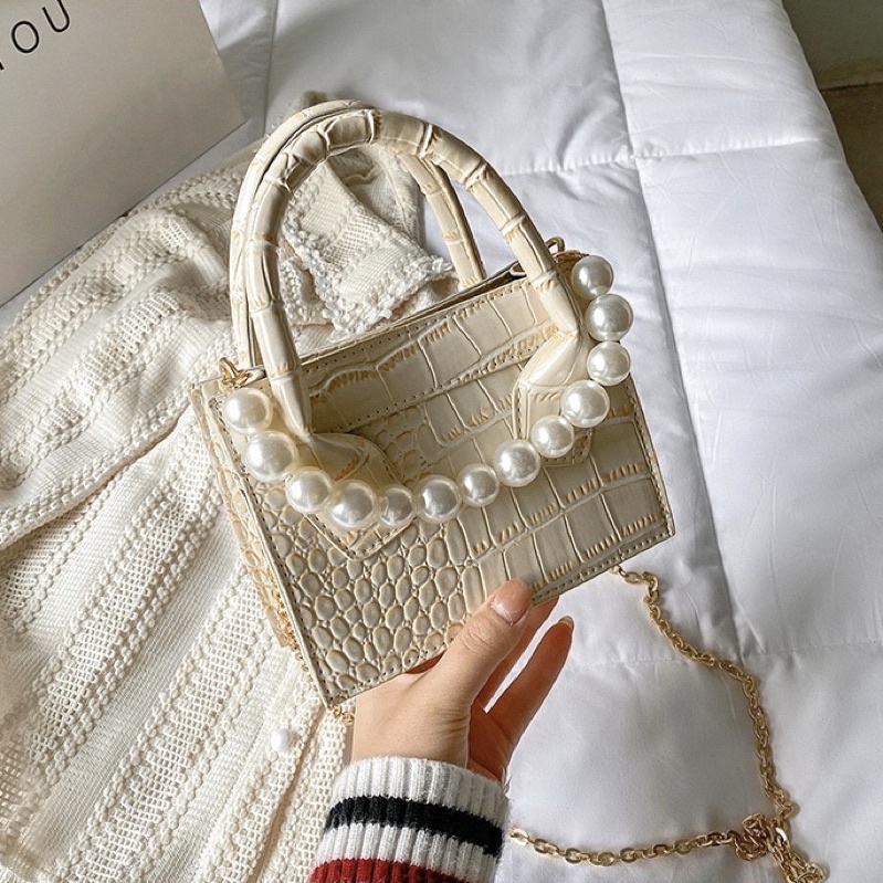 ✨✨HOTESALE✨✨TAS CROCO MUTIARA HANDBAG SELEMPANG SLINGBAG SHOULDER KONDANGAN BAG WANITA IMPORT LB-221