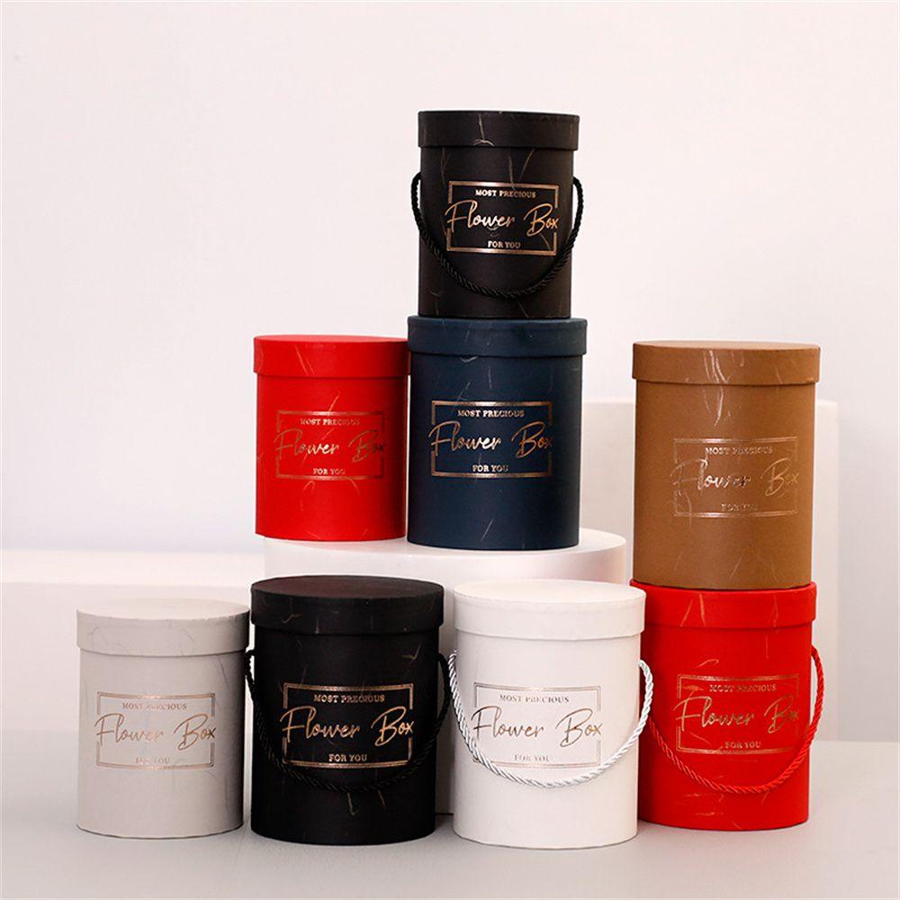 Solighter Round Flower Box Decor Storage Box Kotak Penyimpanan Barang Pernikahan