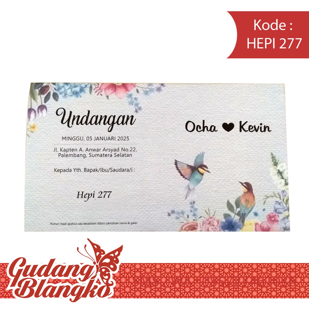 Blangko Kartu Undangan Pernikahan Hepi 277 Termurah Blangko Kartu Undangan Pernikahan Hepi 277 Termurah