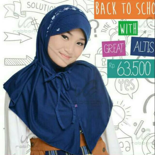 Jilbab instan Rabbani great altis S, M diskon