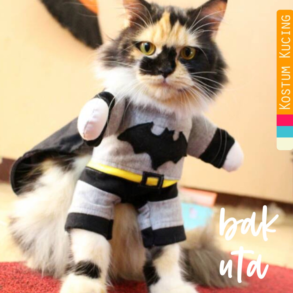 Kostum batman untuk kucing dan anjing / baju kucing anjing / baju lucu size S M L XL