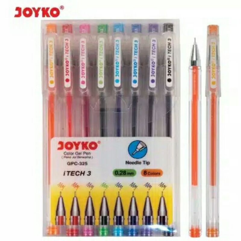 

Color Gel Pen GPC-325 iTech 3 Joyko Set 8 Warna 0.28 Mm