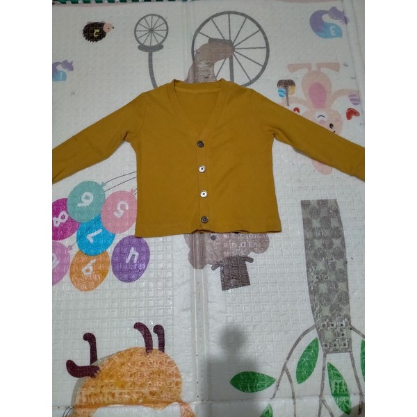 Preloved Cardigan Uniqlo Baby Preloved Uniqlo Kids Cardigan Mustard Preloved Outer Uniqlo Baby