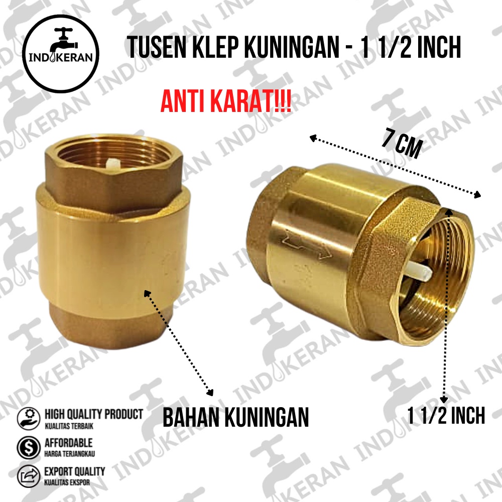 INDOKERAN - Tusen Klep Kuningan - 1 1/2 Inch