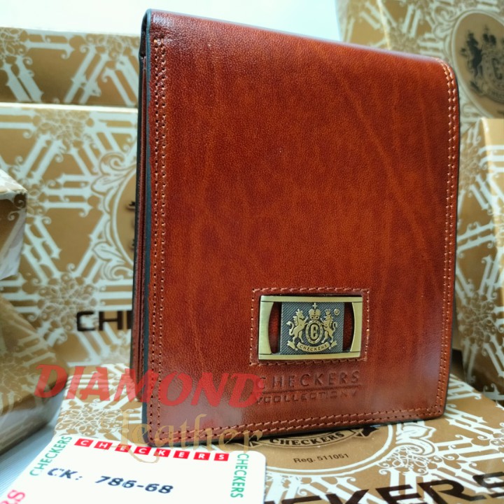 Checkers Dompet Kulit Pria Impor CK 68 ASLI