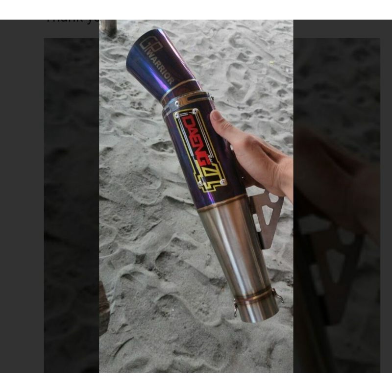 KNALPOT RACING DAENGSAI4 BIG CONE FULLBLUE MOUTH GP WARIOR SNIPER150 RAIDER150 ALL MOTORCYCLE