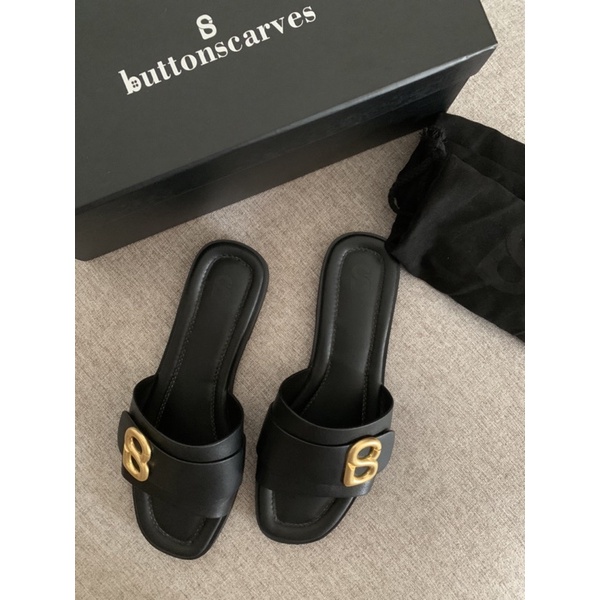 buttonscarves fika sandal black sz 37