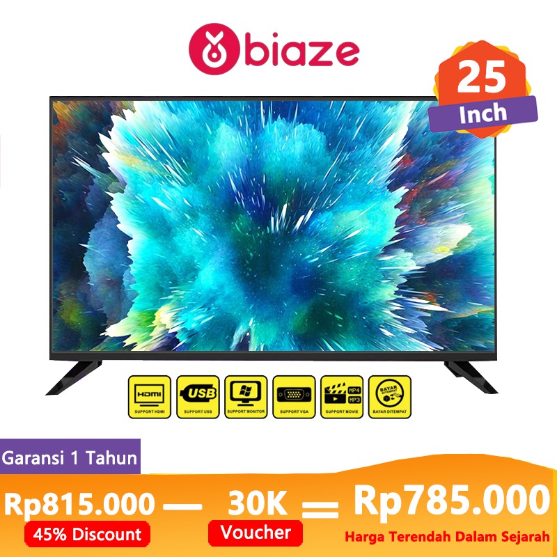 Original Import TV LED 25 Inch HD TV LED Televisi Bisa Monitor TV murah