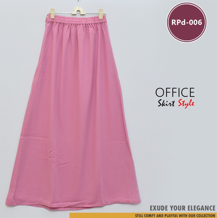 Rok Panjang / Office Skirt bahan wolly crepe