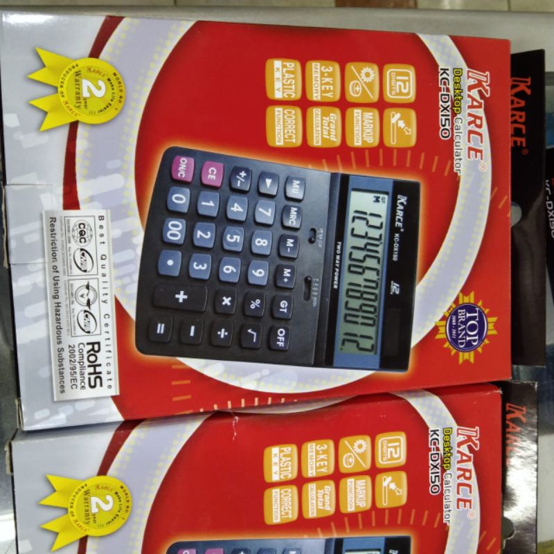 

KARCE DESKTOP CALCULATOR KC DX 150 MARK UP FUNCTION ORIGINAL 12 DIGIT ASLI RESMI