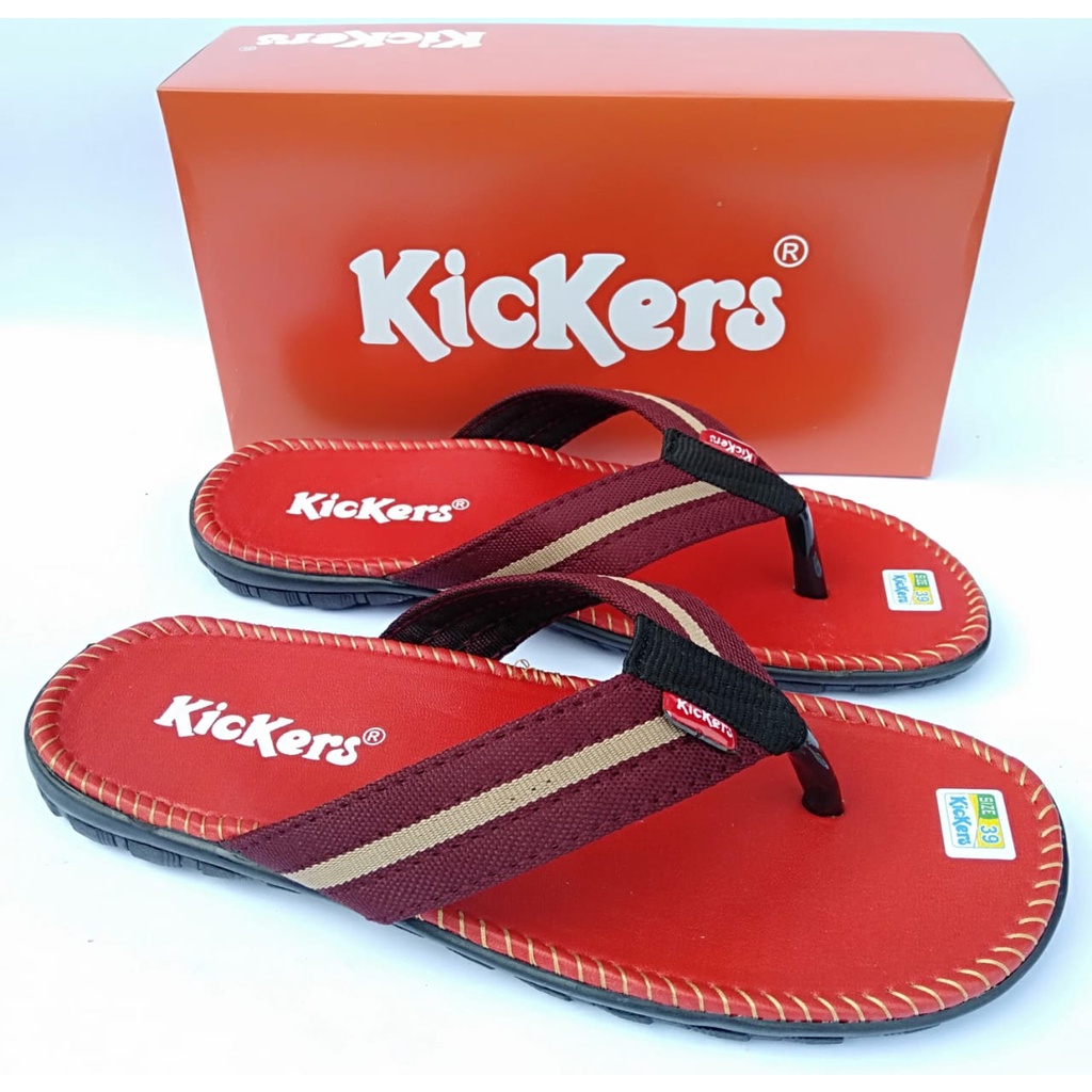 Sandal pria japit kickers sendal jepit asli original casual dewasa distro terbaru murah kekinian COD