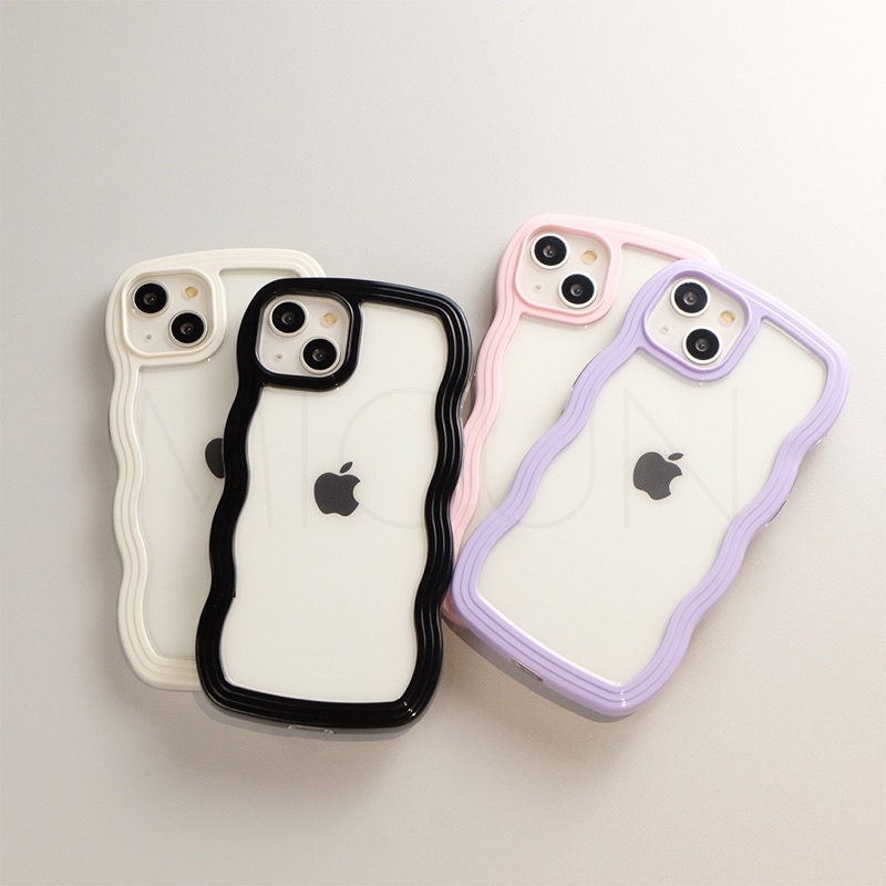 New! Curly Edge Case - Softcase for iPhone 11 11Pro 11Promax XR 7 8 SE2020 X XS 12 13 PRO PROMAX