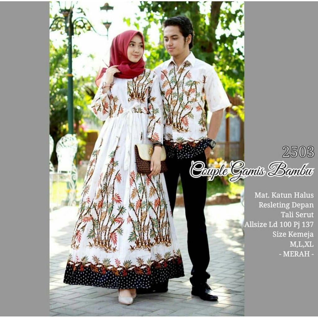 GROSIR BATIK GAMIS COUPLE BAMBU