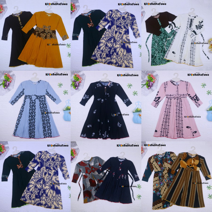 Gamis Pita Uk 3-4 Tahun / Gamis Anak Baju Murah Dress Muslim Ngaji Lengan Panjang Perempuan Cewek