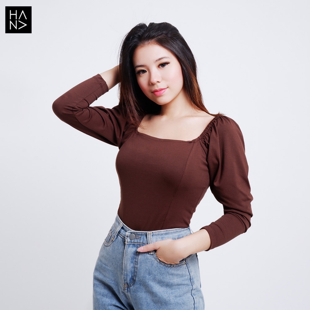 HanaFashion JKT - Reysha Long Sleeve T-Shirt Kaos Lengan Panjang - CT062