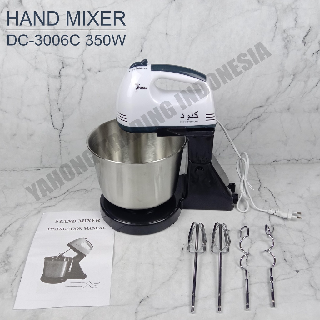 Hand Stand Mixer 7 Speed Kocokan Adonan Telur Elektrik Serbaguna