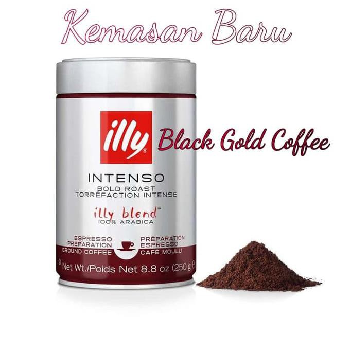 

Coffee Illy Dark Roast Ground Espresso 250 gram Kopi Bubuk Arabica