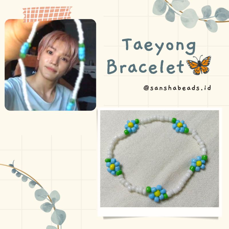 Taeyong NCT Beaded Beads Bracelet Gelang Manik