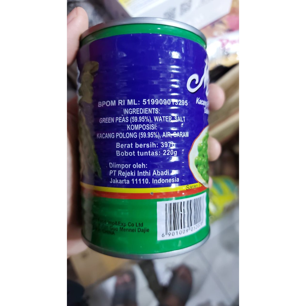 Ma Ling Kacang Polong dalam Larutan Garam kemasan 397gr