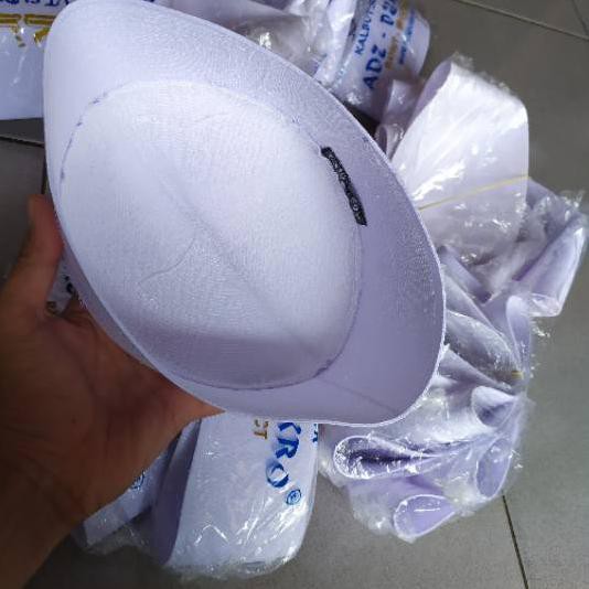 Ⓝgsi✧*KJEI*♛ PECI PUTIH ADZ DZIKRO Kopiah Putih Polos Az Zikra Kalbut Peci Habib Topi ♛ *he*