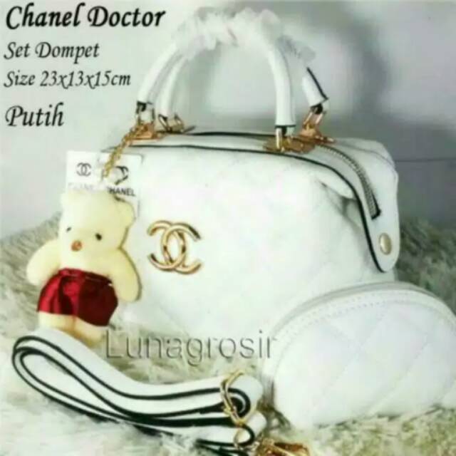 Tas chanel docktor ori set 2in1