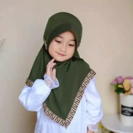 jilbab anak paud serut FENDY - hijab anak perempuan - kerudung anak terbaru