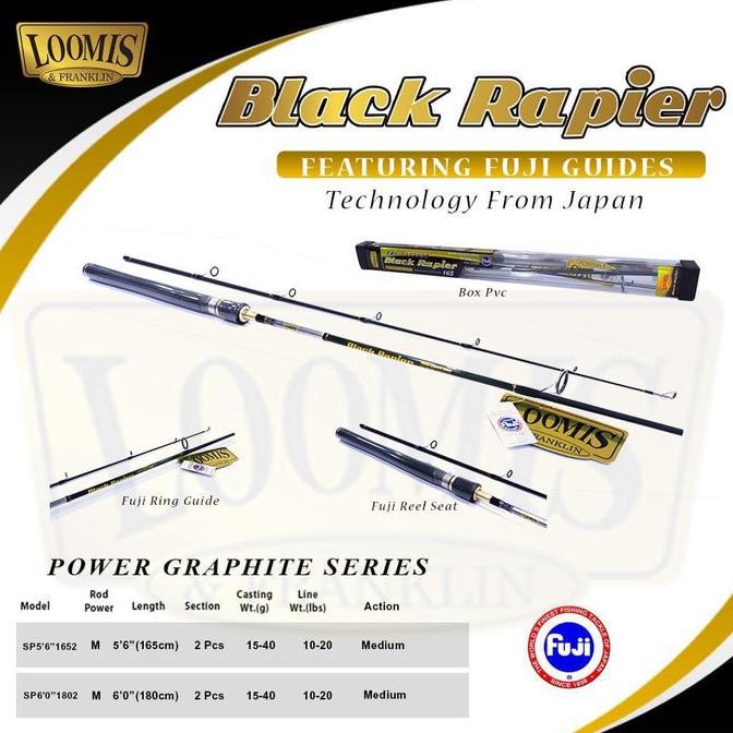joran loomis black rapier 165 joran carbon