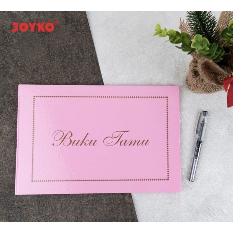 ( 1 Buku 10 Lembar ) JOYKO GUEST BOOK - BUKU TAMU DAFTAR UNDANGAN PINK BATIK MOTIF 240 - 320 UNDANGAN