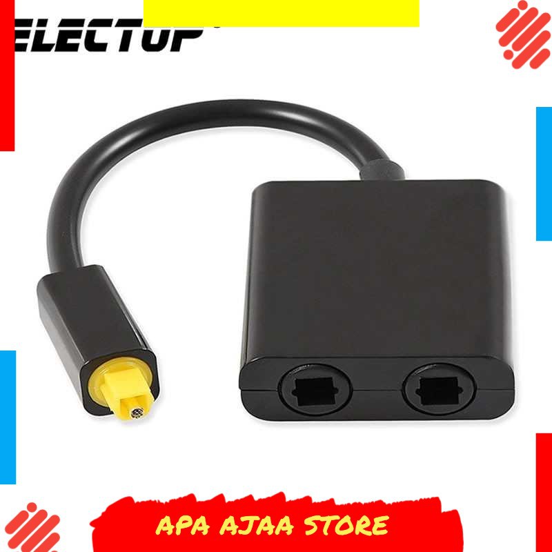 Best Seller ! ELECTOP Digital Audio Splitter Optical Toslink SPDIF 2 Way - ZEXJP04