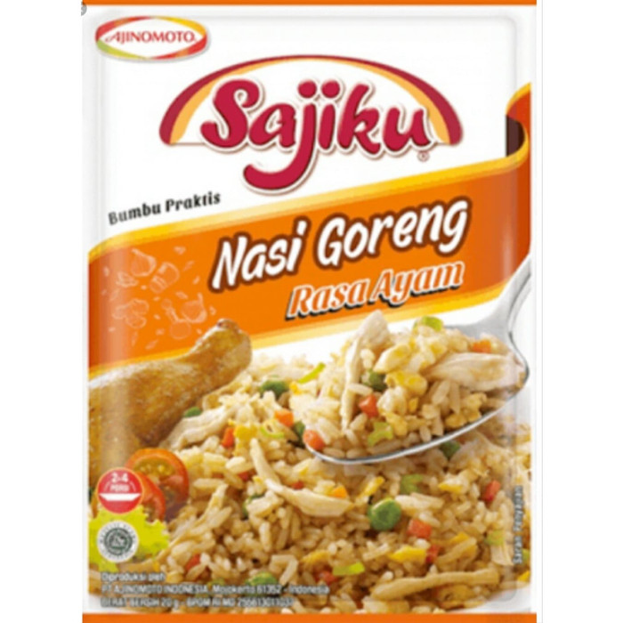 

SAJIKU NASI GORENG 1 RENTENG 10 SACHET@20GR - BUMBU DAPUR MASAK INSTAN