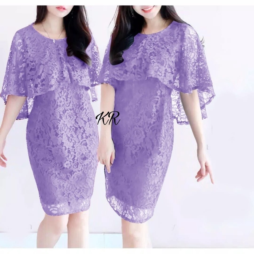 PCS DRESS ALEXIA BRUKAT CAPE LAYER 5 UKURAN M L XL XXL 3XL KR ADA VIDEO REVIEW ASLI PRODUK