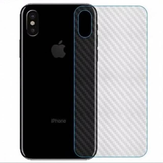 Iphone X XS carbon back screen guard anti gores belakang