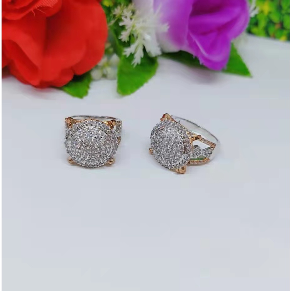 Cincin Kombinasi Permata Lapis Emas Perhiasan B77-80