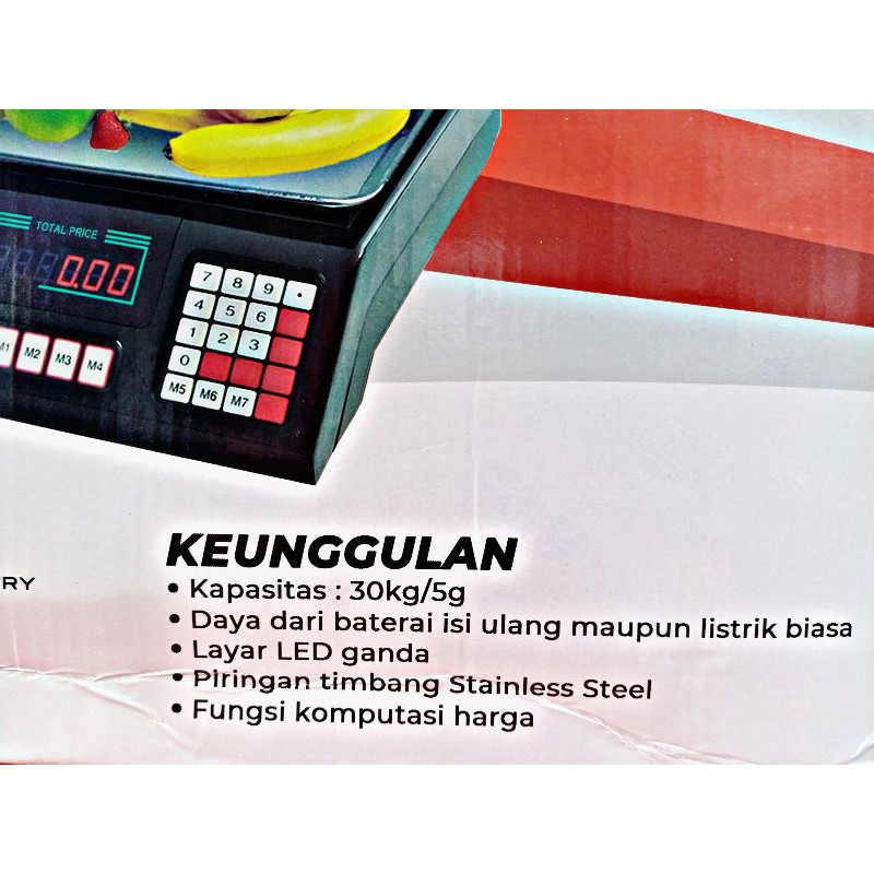 Timbangan Buah Digital BEETSTER / Digital Scale Price Computing Kapasitas 30 Kg