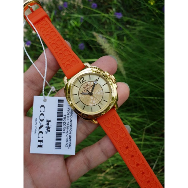 JAM TANGAN COACH WANITA STRAP RUBBER ORIGINAL BM