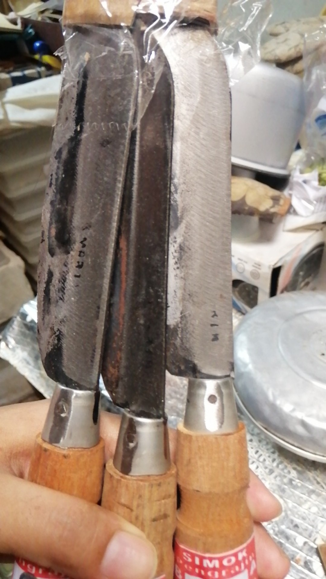 Pisau Dapur Baja Asli Cap Simok / Pisau Murah Baja Asli