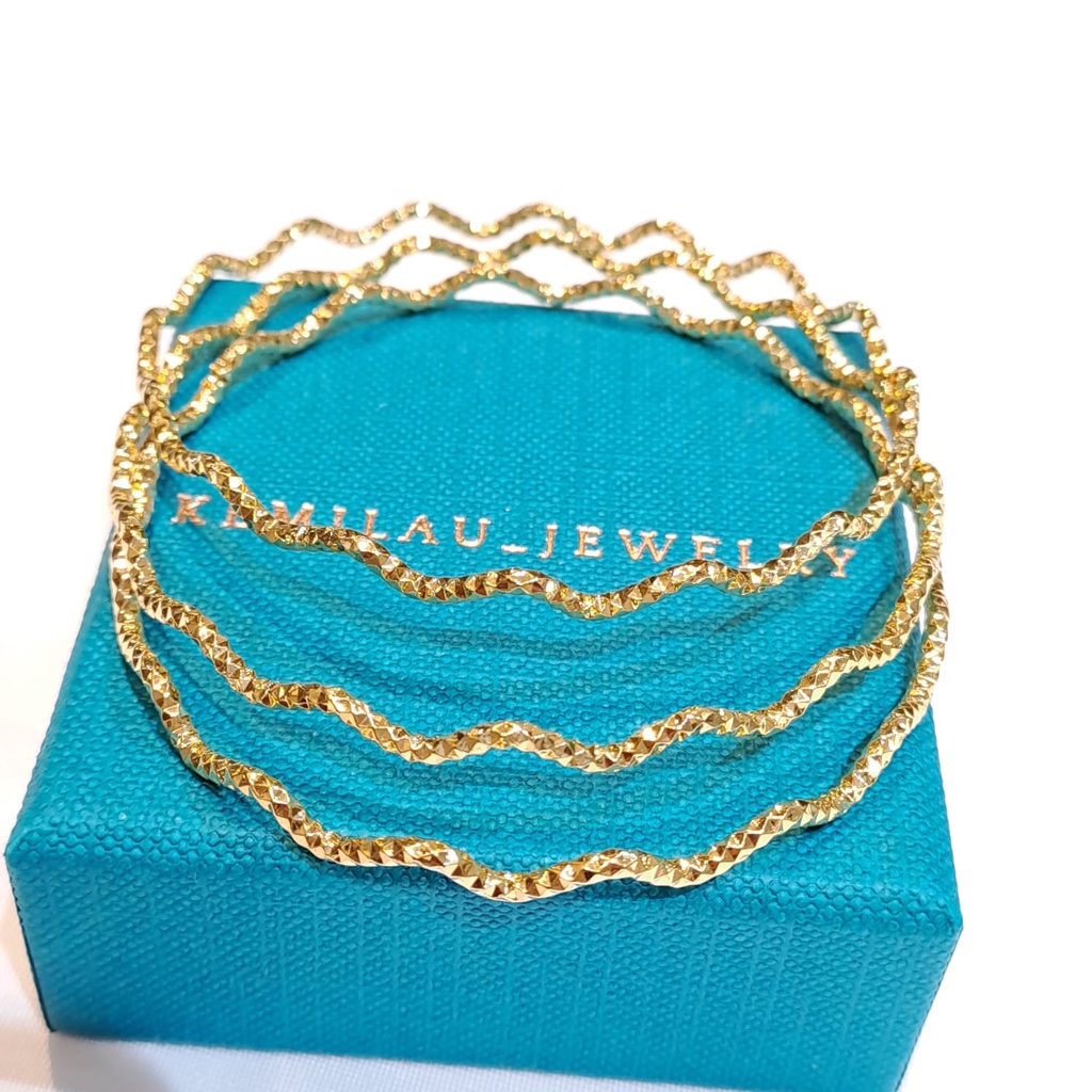 Gelang keroncong  gelombang lapis emas