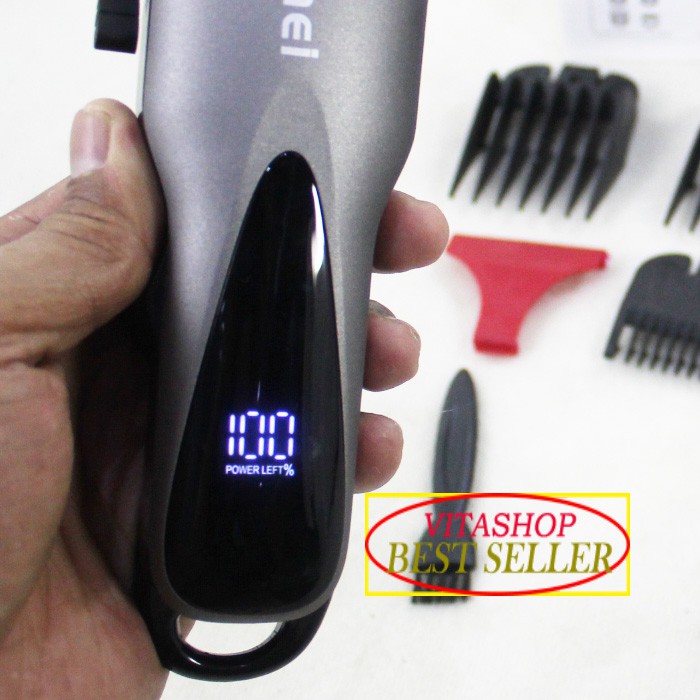 Hair Clipper KEMEI KM-1929 Alat Cukur Rambut Charger Led Display Power