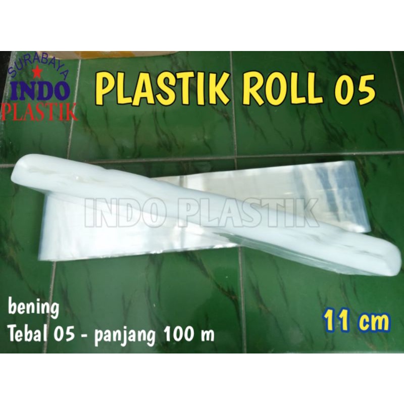

PLASTIK ROLL 05 SIZE 11 CM X 100 M PLASTIK SNACK KANTONG PLASTIK KILOAN