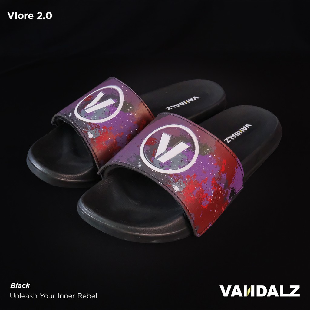 Vandalz Sandal Pria Slip On Vlore 2.0 - Galaxy Black