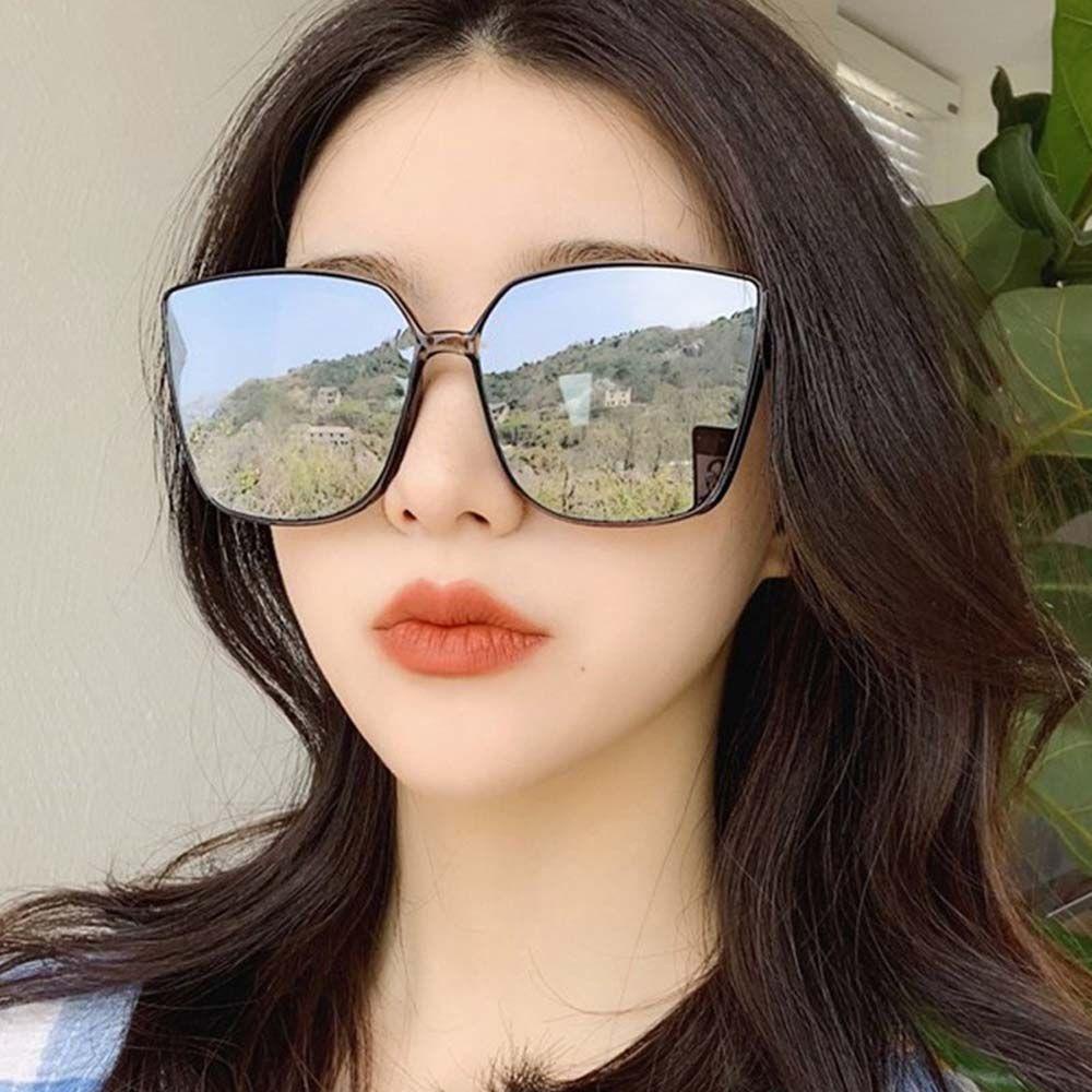 MXBEAUTY Kacamata Wanita Merek Desainer Fashion Lensa Pink Trendi Hitam Kacamata Matahari Cat Eye Sunglasses