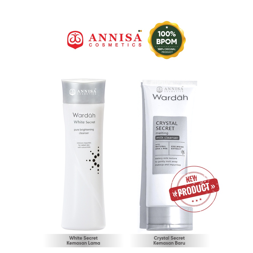 Wardah Crystal Secret Melting Milk Cleanser | Wardah White Secret Pure Brightening Cleanser