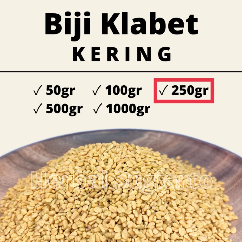 

GROSIR Biji Klabet / Methi Seeds / Fenugreek 1kg 1000gr 500gr 250gr 100gr 50gr Kualitas BAGUS 250gr