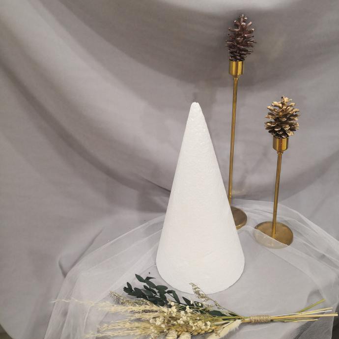 PERALATAN BAKING KERUCUT T30 D 15 CONE DUMMY CAKE STYROFOAM /GABUS /STEROFOAM PERLENGKAPAN DAPUR