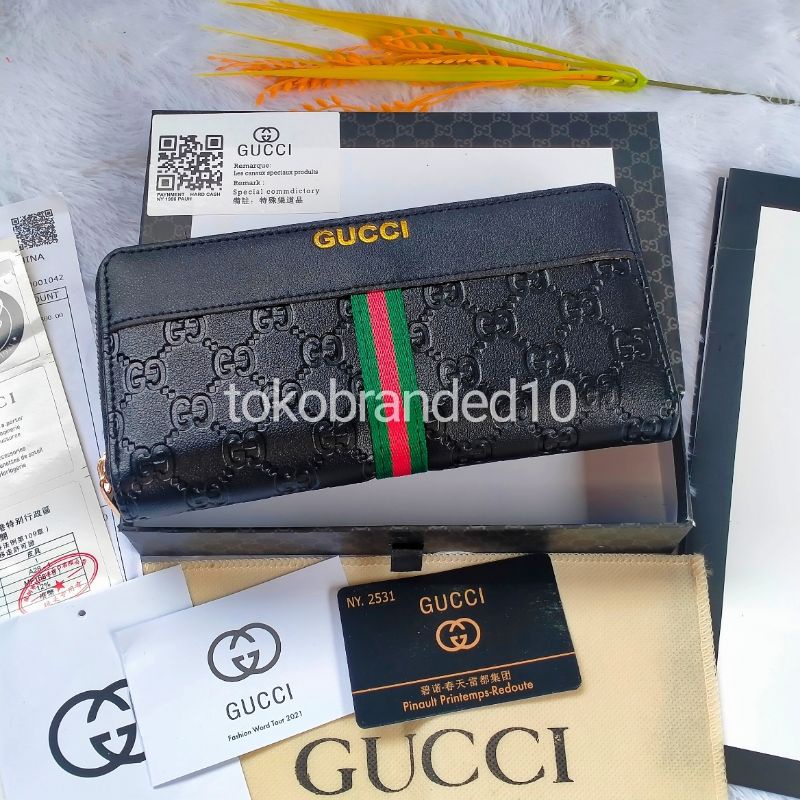 DOMPET PANJANG WANITA GUCC1 LONG WALLET FREE BOX+PAPERBAG FULLSET