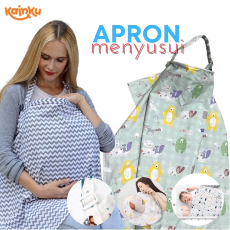 Apron Menyusui Nursing Cover premium 1 LAYER | PENUTUP BAYI MENYUSUI /PERLENGKAPAN IBU MENYUSUI